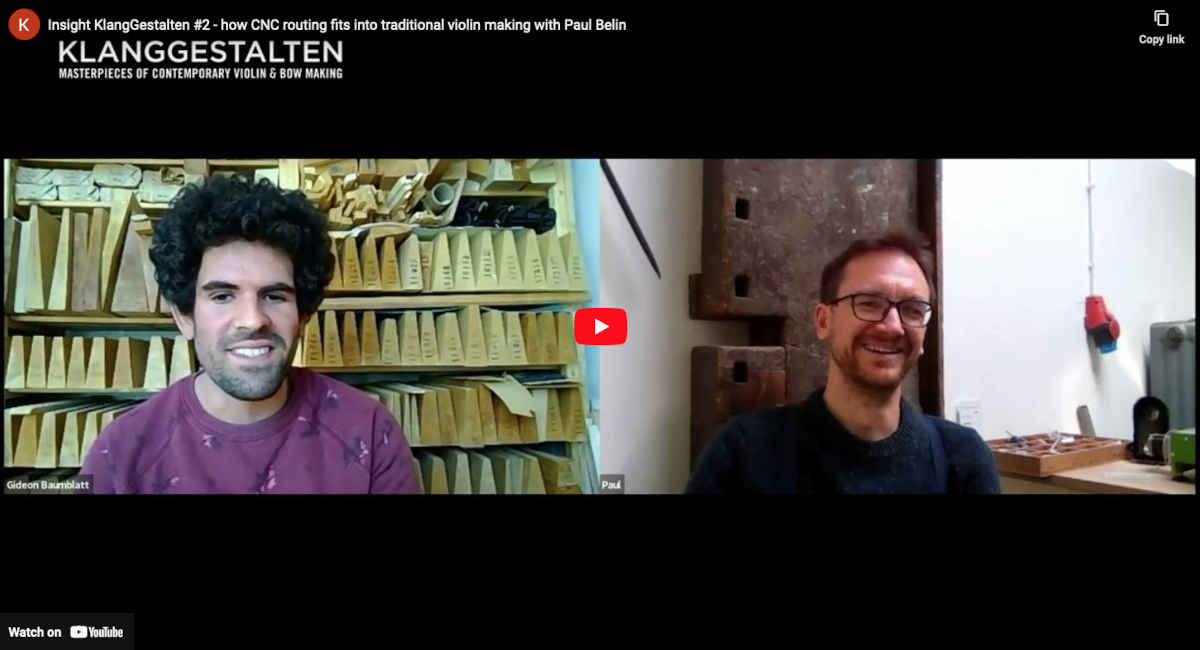 Video about cnc routing in violin making