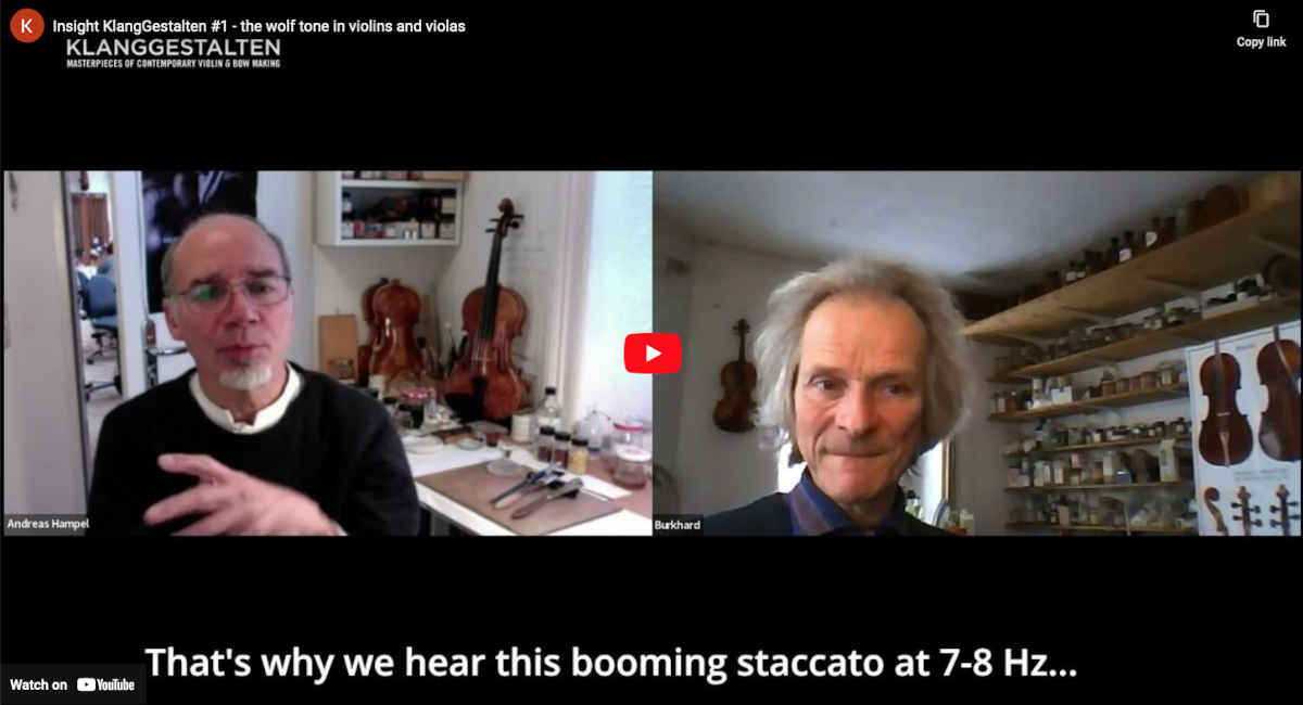 Video about the wolf tone in Violin Family instruments